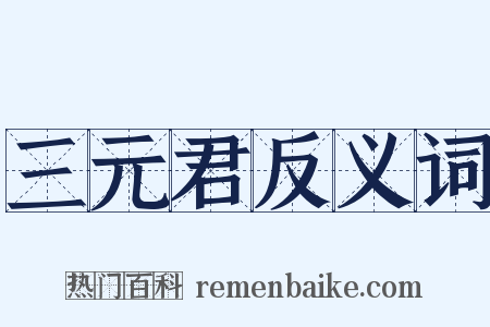 三元君反义词是什么意思的图片